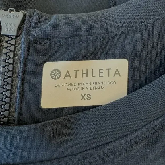 ATHLETA Stellar En Route Navy Blue Scuba Dress Women's Size XS - Picture 9 of 12